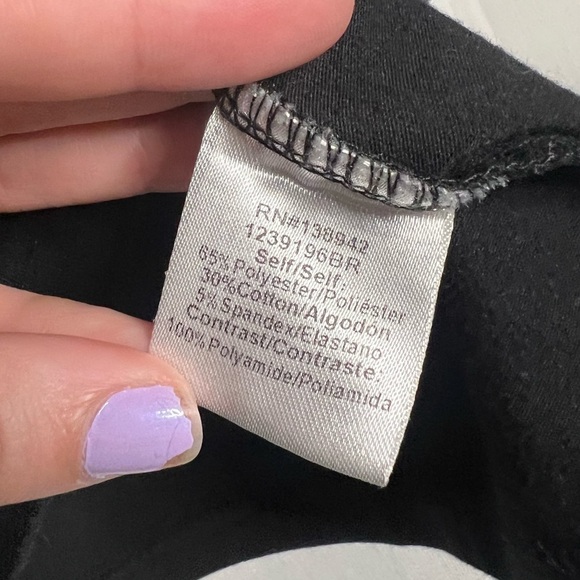 On Twelfth Black Rhinestone Lace Puff Sleeve Shirt XL - Picture 7 of 9